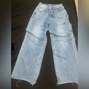 Women's Blue Wide-Leg Jeans